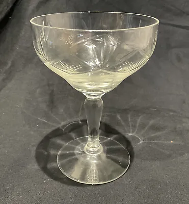 Buy Vintage Champagne Glass Coupe Cup Saucer Cut Bar Wine Sparkling Fizz Prosecco • 24£