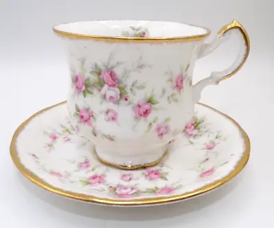 Buy Paragon Victoriana Rose Tea Cup & Saucer With Unusual Letters In The Pattern A E • 14.39£