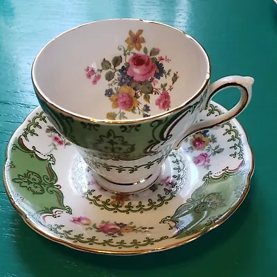 Buy VTG Sutherland Staffordshire Fine Bone China Floral  Tea Cup & Saucer • 9.50£