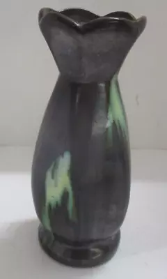 Buy Vintage Black And Green Pottery Vase  227  • 15.36£