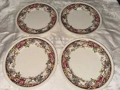 Buy Set Of 4 Johnson Brothers Devonshire Brown Multicolor Dinner Plates 10  • 23.63£