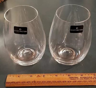 Buy Two (2) Dartington Stemless Wine Cocktail Glasses Etched Dishwasher Safe UK • 17.74£