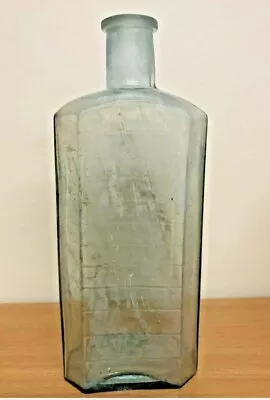 Buy Vintage Blue Glass Medicine Bottle Marked In Tablespoons • 5£