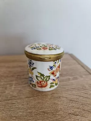 Buy Aynsley Cottage Garden Floral Trinket Box Bone China Pill Box • 12£
