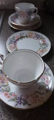 Buy Paragon Bone China Country Lane Tea Trio Set Tea Cup Saucer Side Plate X2 Sets • 3£