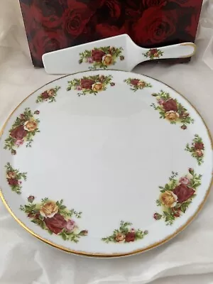 Buy Royal Albert Doulton Old Country Roses Cake Plate And Server • 66.36£