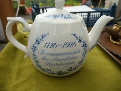 Buy Vintage Wood & Son Teapot To Commemorate The American Revolution 1976 • 5.99£