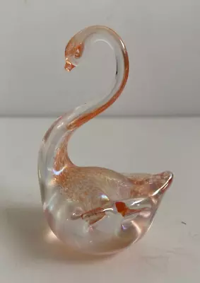 Buy Heron Glass Orange Iridescent Swan Sculpture/figurine • 17.50£