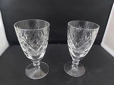 Buy Royal Doulton Crystal Georgian Cut Wine Glasses X 2 ( 5-1/4  Tall) • 24.99£