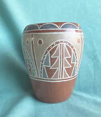 Buy Vintage Santa Clara Pueblo Indian Pottery Flora Naranjo Old Indian Pottery Vase • 66.41£