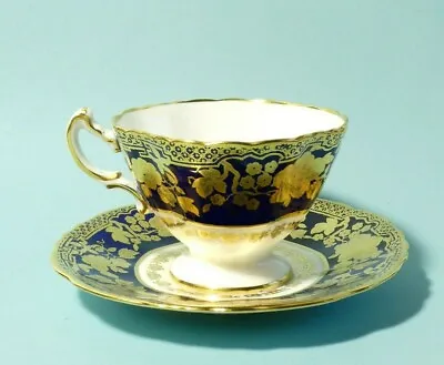 Buy Antique Hammersley & Co. Bone China Cup & Saucer Gilt Floral Pattern #T403 • 49£