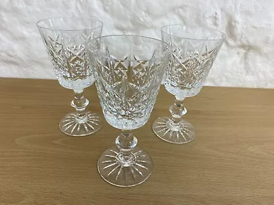 Buy 3 Edinburgh Crystal Wine Glass Highland Pattern 6 1/8  • 35£