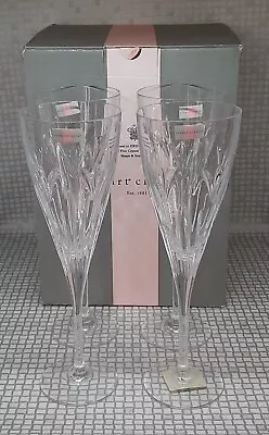 Buy Stuart Crystal Champagne Flutes Set Of 4 Boxed Fire Design Lead Crystal Glasses • 79.99£