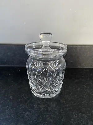 Buy Vintage Crystal Cut Glass Jam/Honey/Pot With Lid • 5£