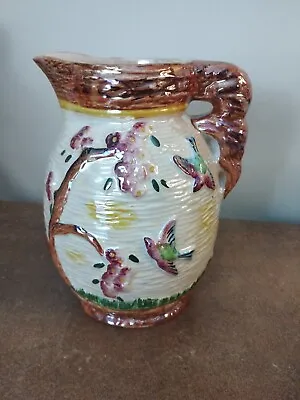 Buy Vintage Arthur Wood Cherry Blossom Vase / Jug / Pitcher With Lustre Glaze, 16cm  • 7.95£