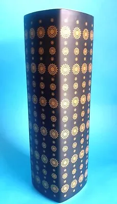 Buy Vintage H&C SELB Bavaria Germany Heinrich Matt Black & Gold Square 28.5cm Vase • 11.99£