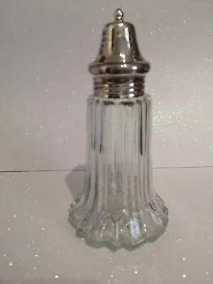Buy Silver Topped And Cut Glass Sugar Shaker 6  Tall • 9.99£
