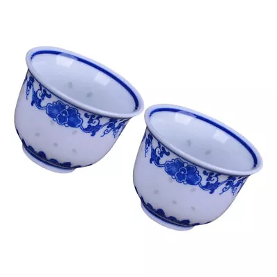 Buy  2 Pcs Bone China Tea Cups Blue And White Porcelain Ceramics • 11.98£