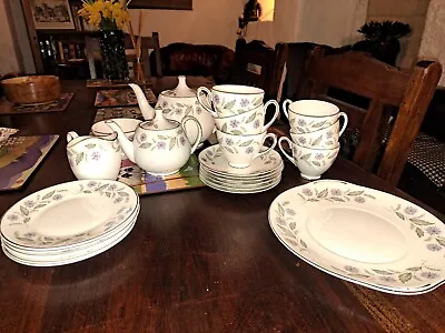 Buy Royal Adderley Fine Bone China 'Charmaine' Dinner Service, Tea Cups, Tea Pot, • 15£