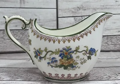 Buy Antique Coalport Flower Pot Green Trim Creamer Cream Milk Jug - Vintage  China • 18.95£