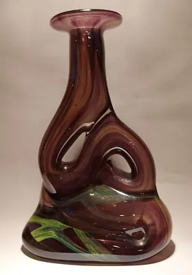 Buy Mtarfa Organic Art Glass Vase Signed. • 25£