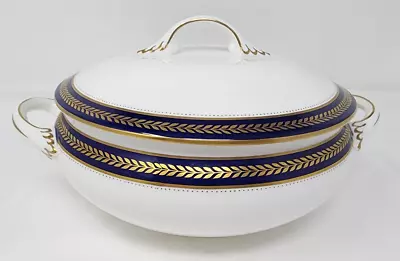 Buy Coalport England Blue Wheat Round Covered Vegetable Serving Bowl - MINT • 144.07£