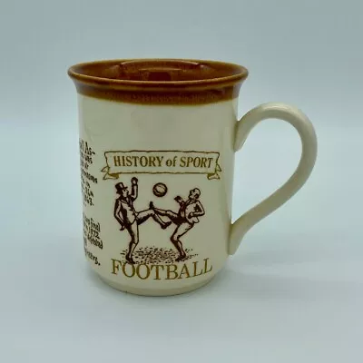 Buy Stafforshire ENGLISH POTTERY Mug History Of Sport Football Coffee Tea Mug • 10£