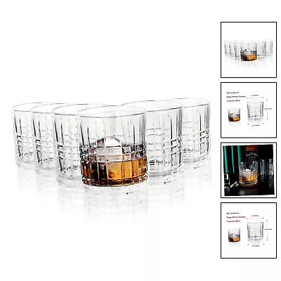 Buy 6  Whisky Classic Cut Transparent Whiskey Glasses [REGAL] • 19.49£