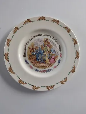 Buy Royal Doulton Bunnykins Christening Plate 1993 Fine Bone China • 8£