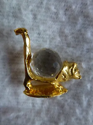 Buy Vintage Small Crystal And Gold Metal Mouse Figure Ornament BNIB • 3.99£