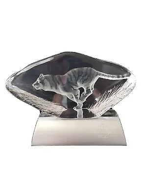 Buy Mats Jonasson Art Glass Running Tiger • 50£