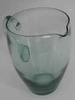 Buy Vintage Retro Green  Glass Jug 18cm • 10£