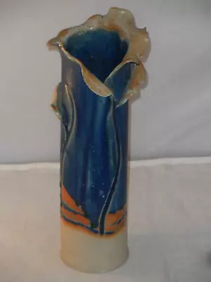 Buy Rare Waves Vase By Joanne McGee The Fosspotz Pottery Porthleven Cornwall 32cms • 39.99£