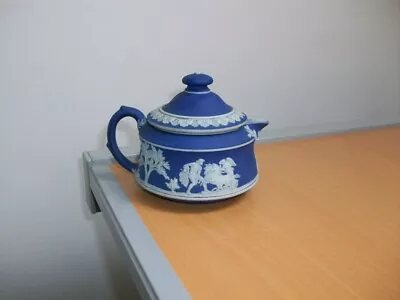 Buy Antique Wedgewood Dark Blue Jasperware - Small Teapot. • 9.99£