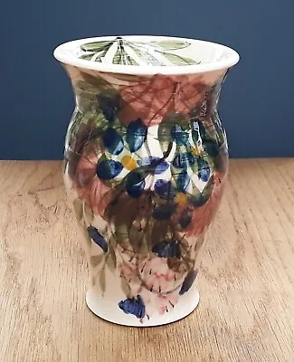 Buy Studio Pottery GWILI Vase•Wildflower Design•Signed•12cm High•EXCELLENT CONDITION • 15£