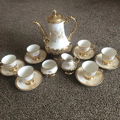 Buy Vintage Crown Devon Victoriana Coffee Set Cream & Gold 16 Pieces Complete • 49.99£