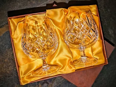 Buy 2 X VINTAGE Edinburgh Crystal Brandy Glasses In Box ~ Made In Scotland • 32£