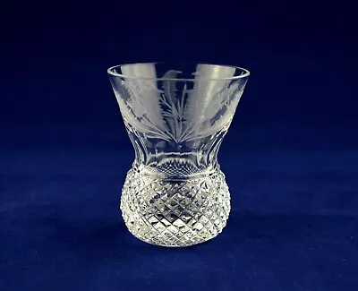 Buy Early Edinburgh Crystal  THISTLE  Whiskey Tot Glass - 6.3cms (2-1/2″) Tall - 1st • 39.50£
