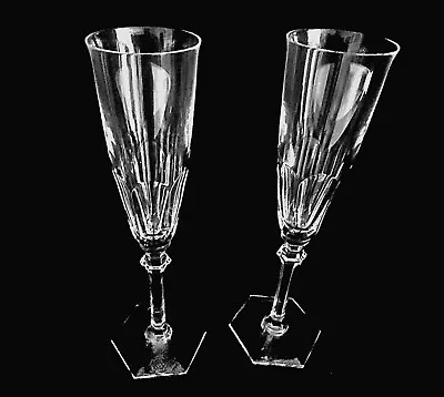 Buy Baccarat Harcourt Eve Champaign Flute 3 Rings 35 Years Set Of Two Glasses • 331.92£