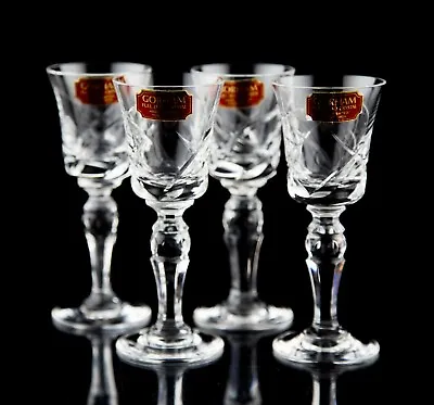 Buy Gorham Carrington Cordial Glasses Set Of 4 Vintage Crystal Yugoslavia  • 35.99£