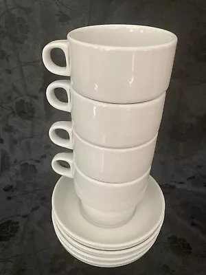Buy 4 Vintage Rosenthal Thomas Of Germany TC100 Coffee Cup And Saucer Sets Porcelain • 92.98£