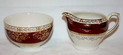 Buy Vintage Crown Ducal Ware China Sugar Bowl And Small Milk Jug Pattern 6107 • 12.99£