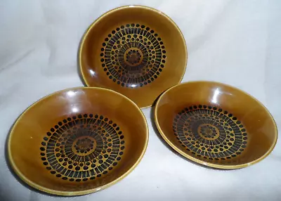 Buy 3 Vintage Biltons Finewhite Ironstone Aztec Brown 16.5cm Cereal Soup Bowls _b • 16.99£