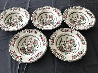 Buy 5 X Johnson Brothers Indian Tree Cereal/Soup Bowls 22.5 Cm Excellent Condition • 5.99£