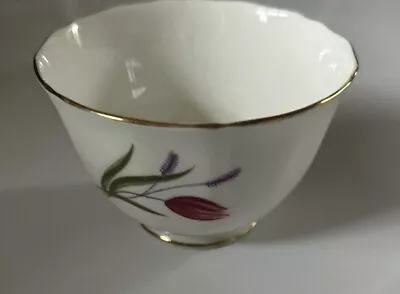 Buy Vintage Adderley Bone China Small Bowl Sugar Burgundy Purple Flowers • 5£