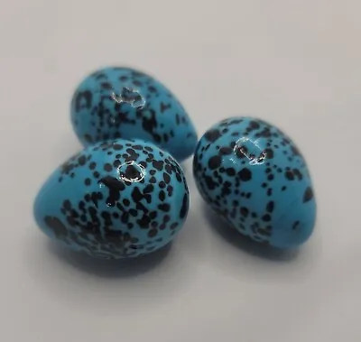 Buy Art Glass Robin Eggs Set Of 3 Tiffany Blue • 23.65£