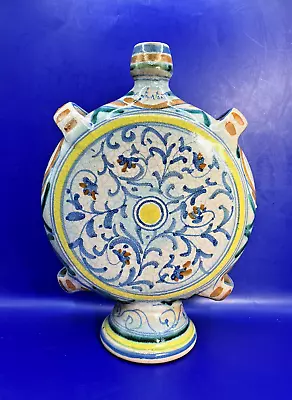 Buy Fratantoni Italian Vietri Hand Painted Vase / Flask / Jug Art Pottery Italy 11  • 55.85£