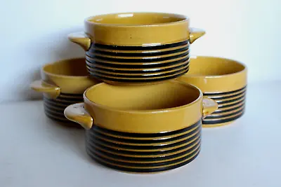 Buy T G Green - Sark - Honey & Black Double Handled Soup Bowls • 18£