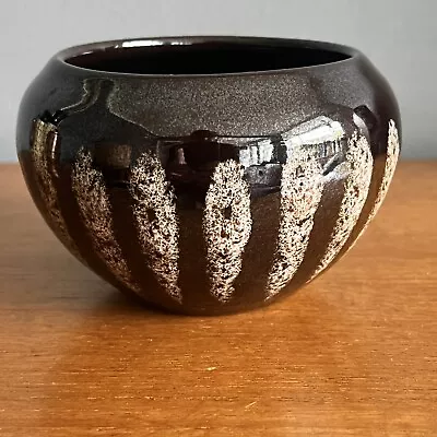 Buy Vintage Hastings Studio Pottery Dennis Lucas Pot Bowl Vase Brown • 12£