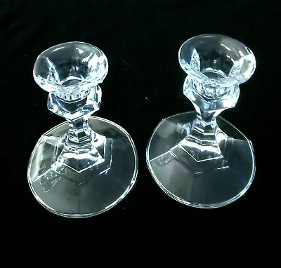 Buy A Pair Of Lead Crystal 24% Candlestick Holders Vintage Made In USA • 12.99£